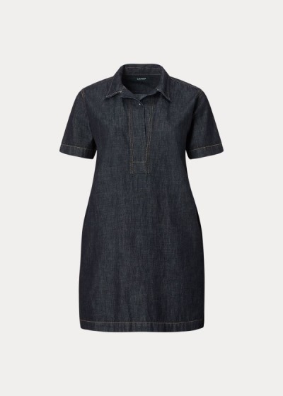 Vestidos Ralph Lauren Mujer Negros Azules - Denim Shift - OCRKB2374